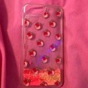 velvet caviar peach glitter phone case
